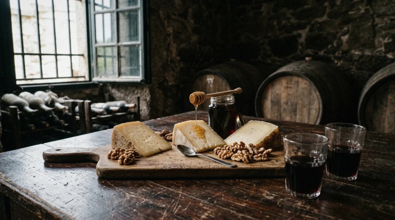 Port and cheese pairing served on a premium Douro Valley tour from Porto