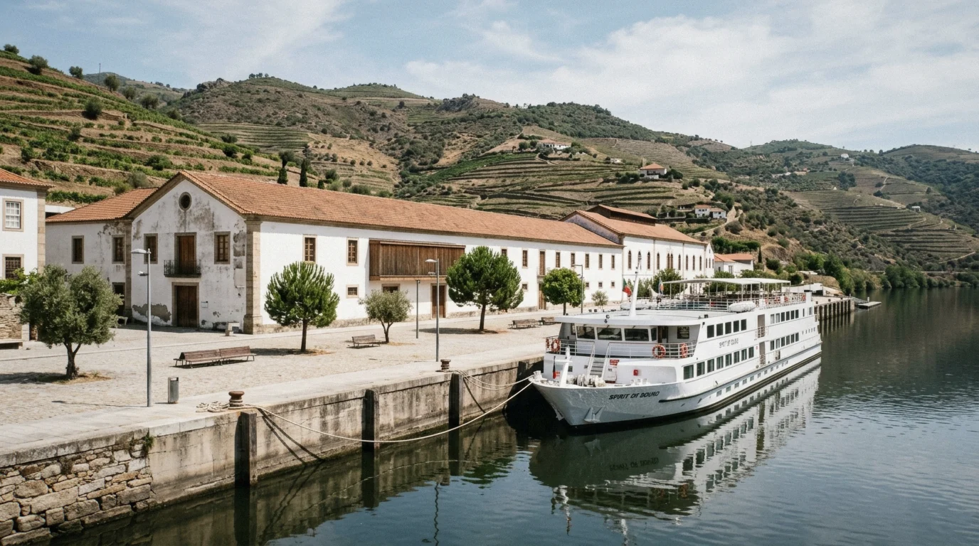 Peso da Regua river quay on the Regua Douro Valley tour with long cruise and train