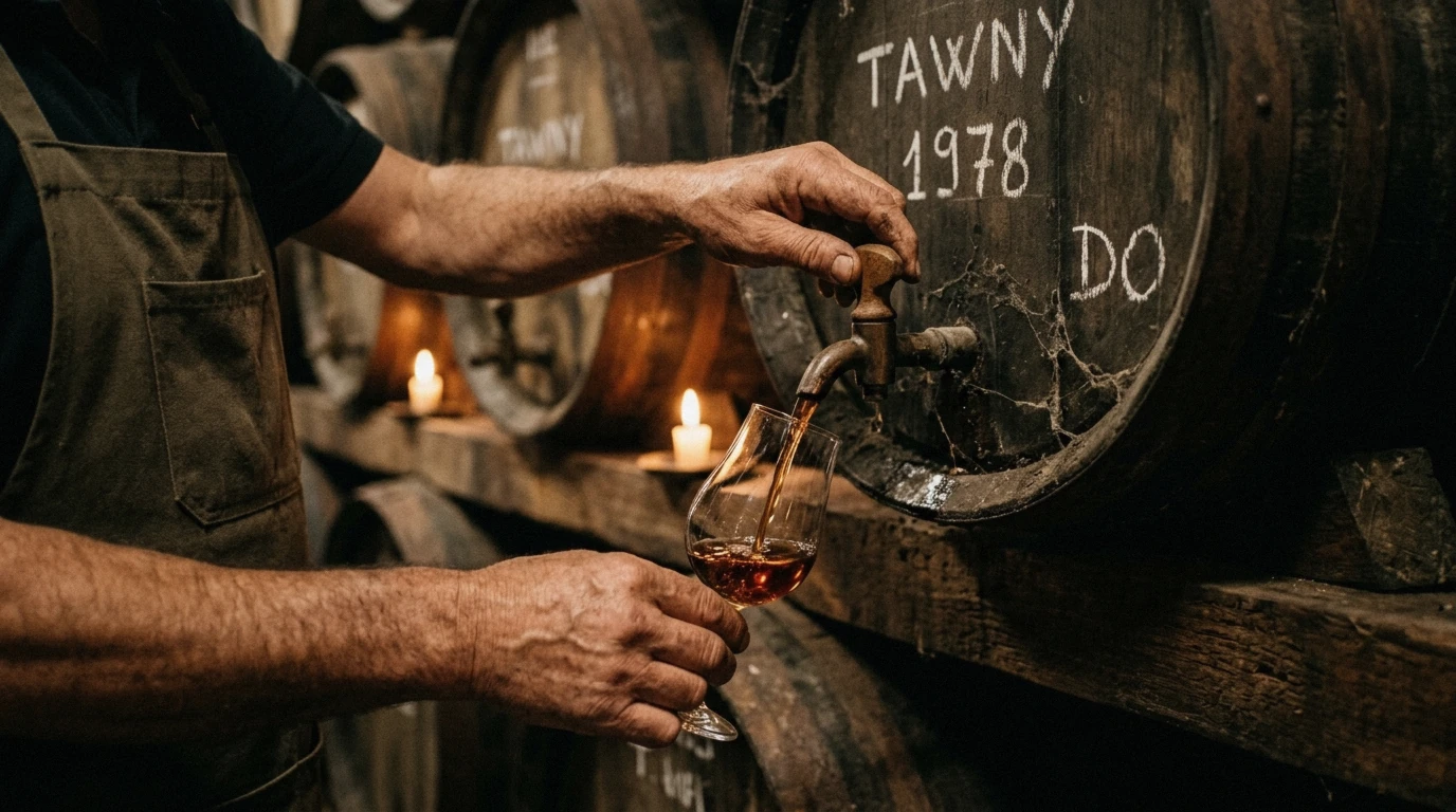 Tawny port poured from cask for a short guide to Douro Valley wine styles