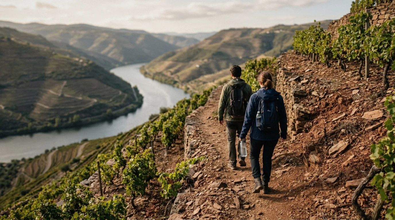 Walking a Douro Valley terrace row, one reason travellers choose the valley